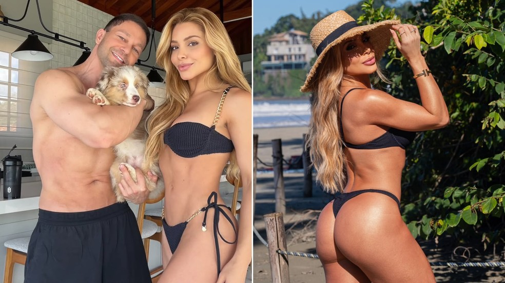 Fernanda Hernandes compartilha registros de viagens em suas redes, além de fotos ao lado do noivo e de sua cachorrinha — Foto: Reprodução/Instagram