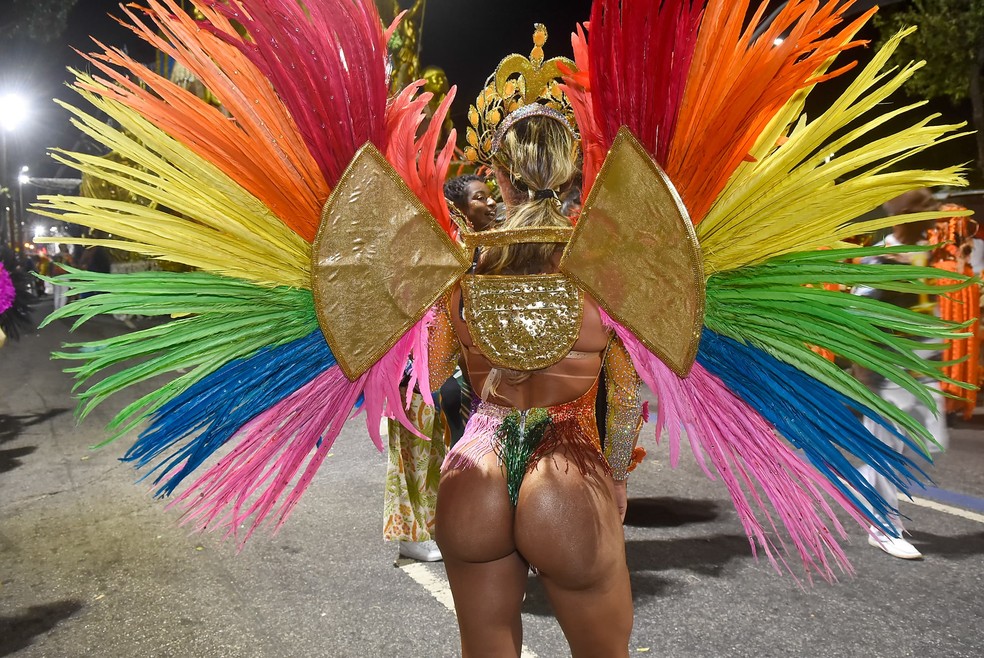 Primeira musa trans da Mangueira estreia na Tradição, mas critica preconceito no Carnaval: 'Não é tão fácil como a gente acha' — Foto: Roberto Teixeira/gshow