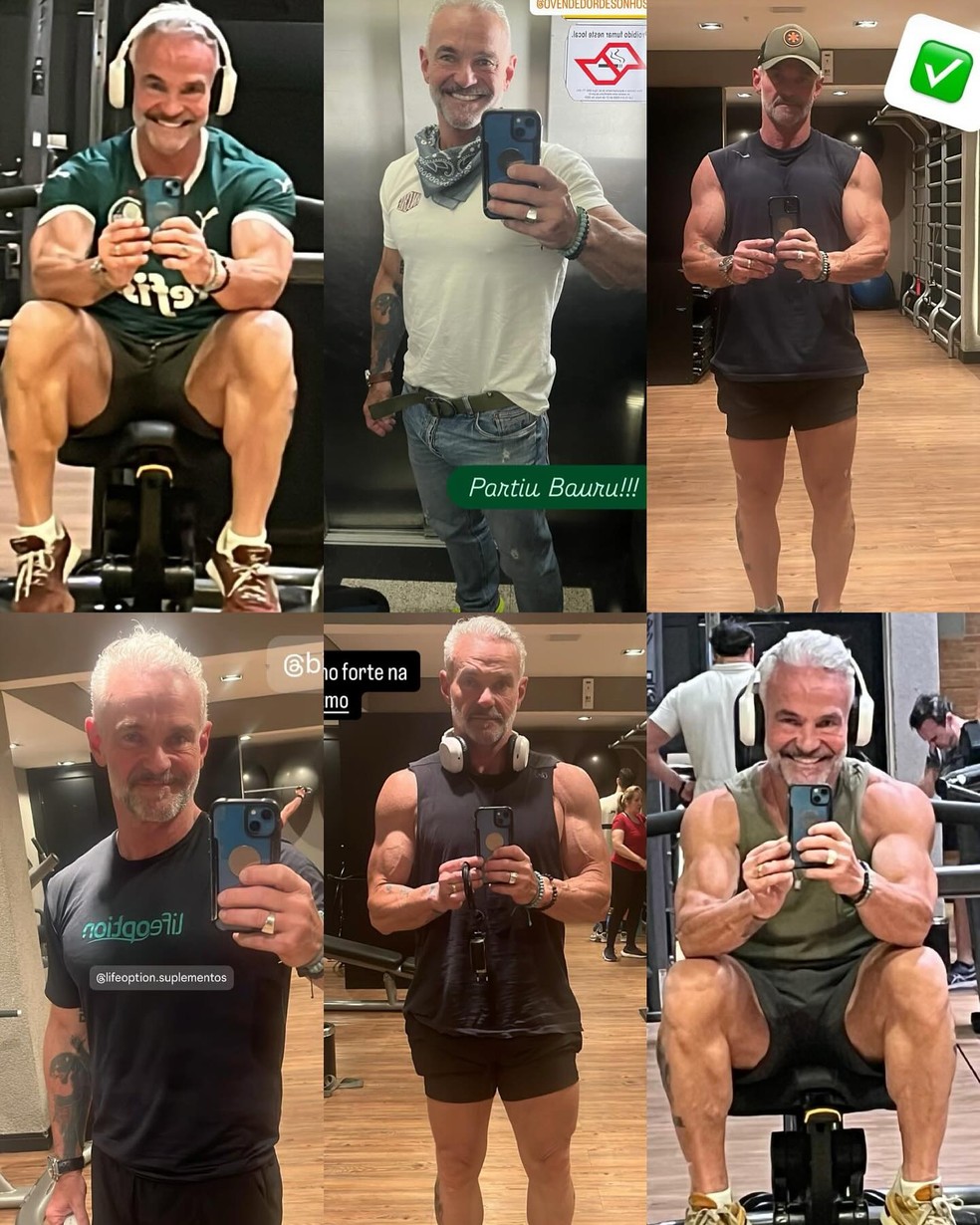 Mateus Carrieri, de 57, diz que pretende chegar bem aos 100 — Foto: Reprodução Instagram