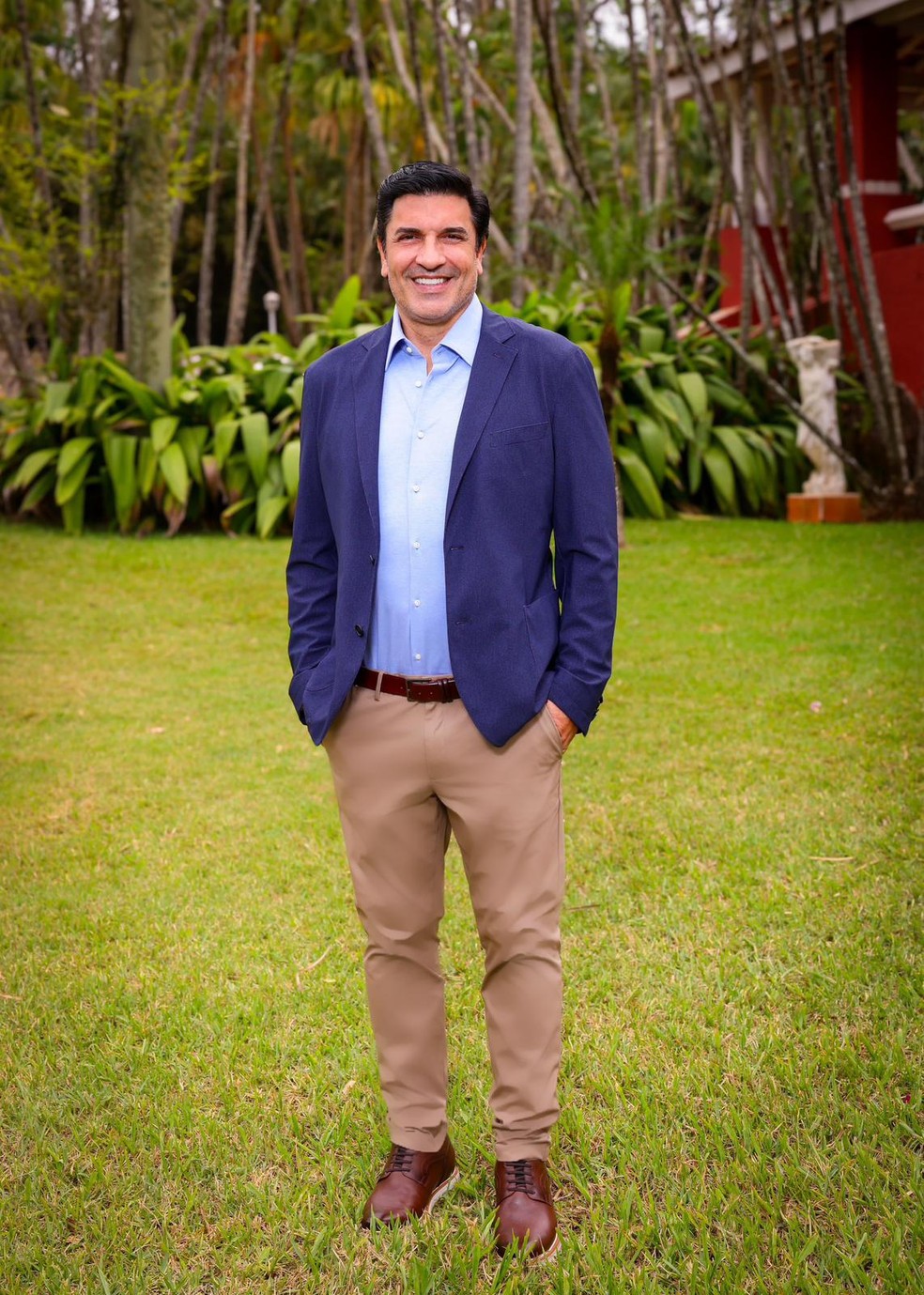 Edu Guedes em seu noivado com Ana Hickmann — Foto: Brazil News