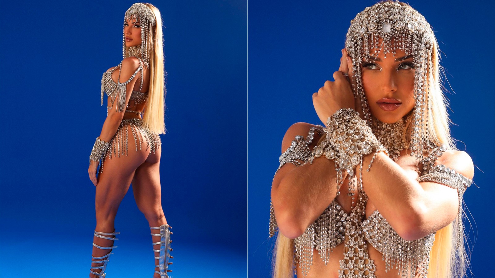 Musa da Vila Isabel, Gabi Martins impacta com look cheio de pedraria para ensaio técnico