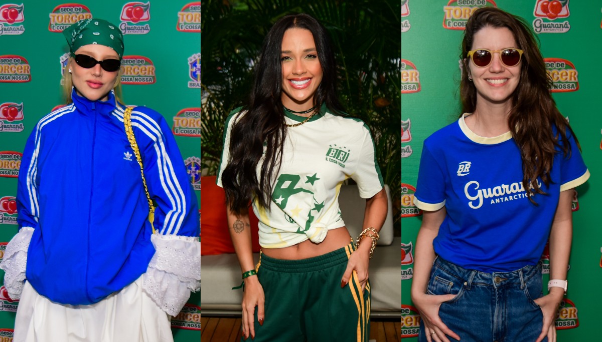 Famosos aproveitam domingo em ritmo de copa com blusas da seleção brasileira