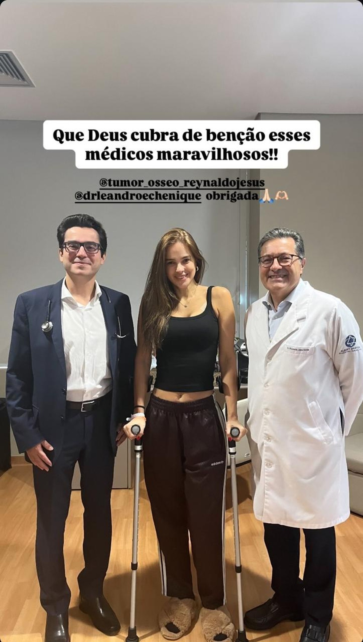 Vera Viel recebe alta após cirurgia para retirada de tumor na coxa 