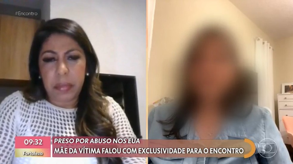 Patr�cia Fazan entrevista m�e de v�tima � Foto: Globo