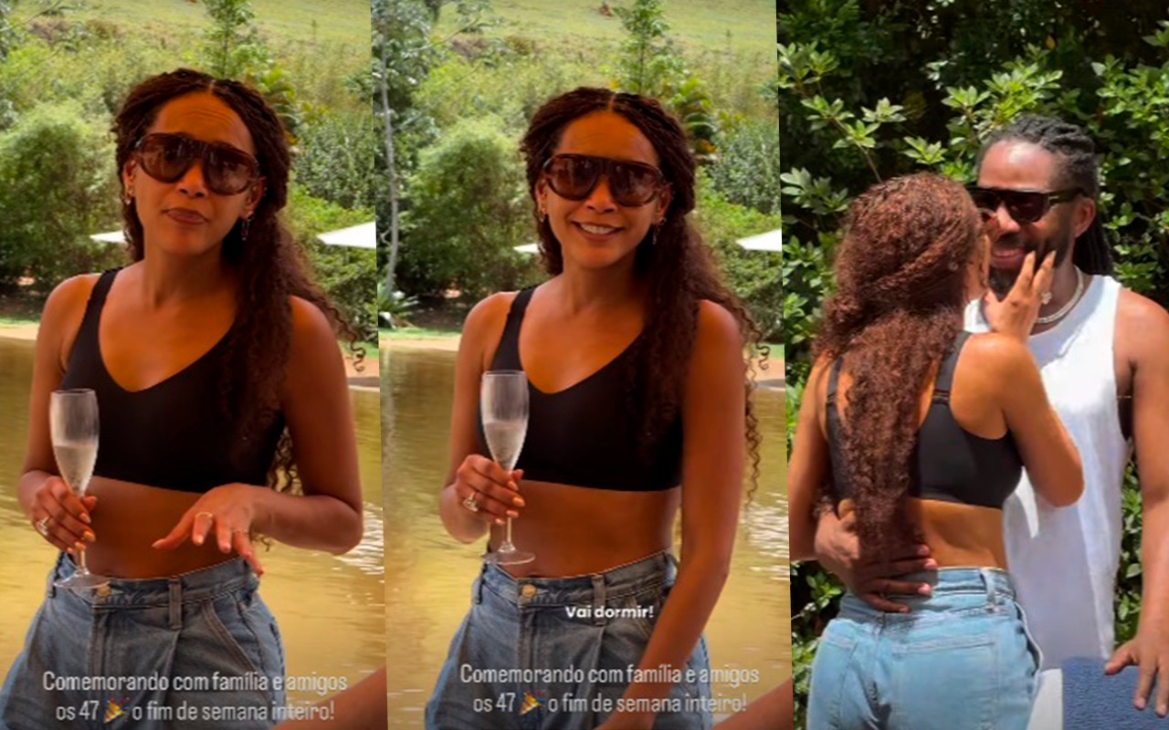 Taís Araujo explica antecipação de festa de aniversário em hotel: 'Por que esperar fazer 50?'