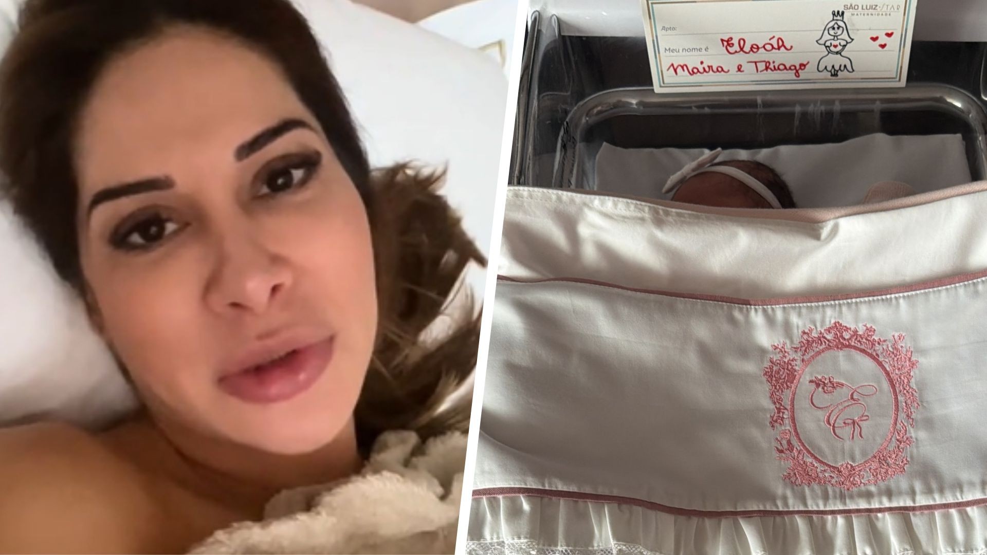 Maíra Cardi fala sobre internação da filha na UTI após parto: 'Estava engasgando'