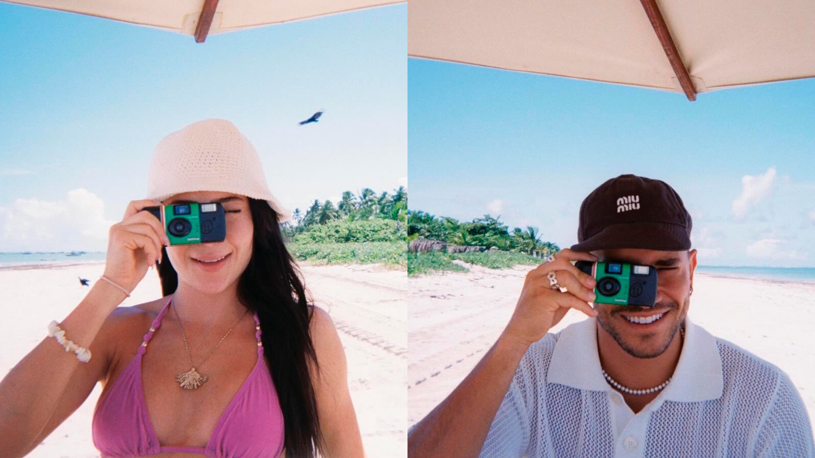 André Lamoglia abre álbum de viagem com Jade Picon e recebe declaração da namorada: 'Te amo'