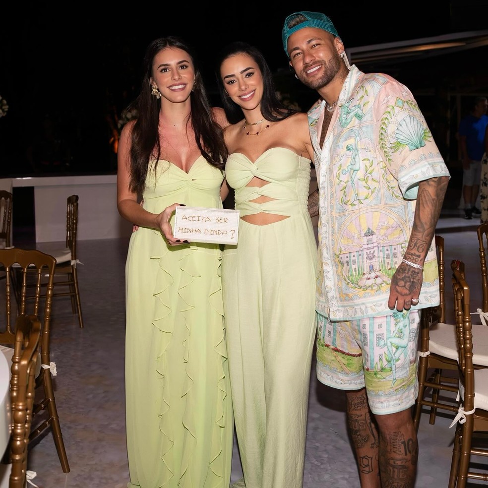 Bruna Biancardi e Neymar escolhem madrinha para segunda filha do casal  Foto: Reproduo/Instagram