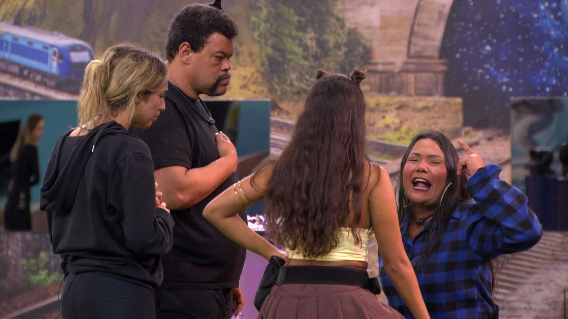 Chaiany chora após treta com Jordana e recebe conselho de Babu Santana: 'Fica calma'