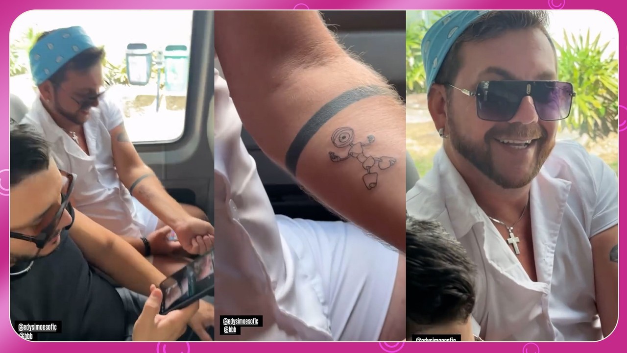Edilberto, do BBB 25, faz tatuagem em homenagem ao Big Brother Brasil