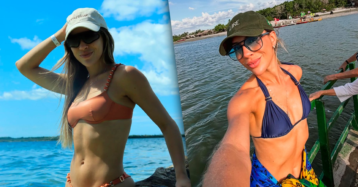Renata Saldanha renova o bronze e exibe shape em fotos de biquíni em Jericoacoara