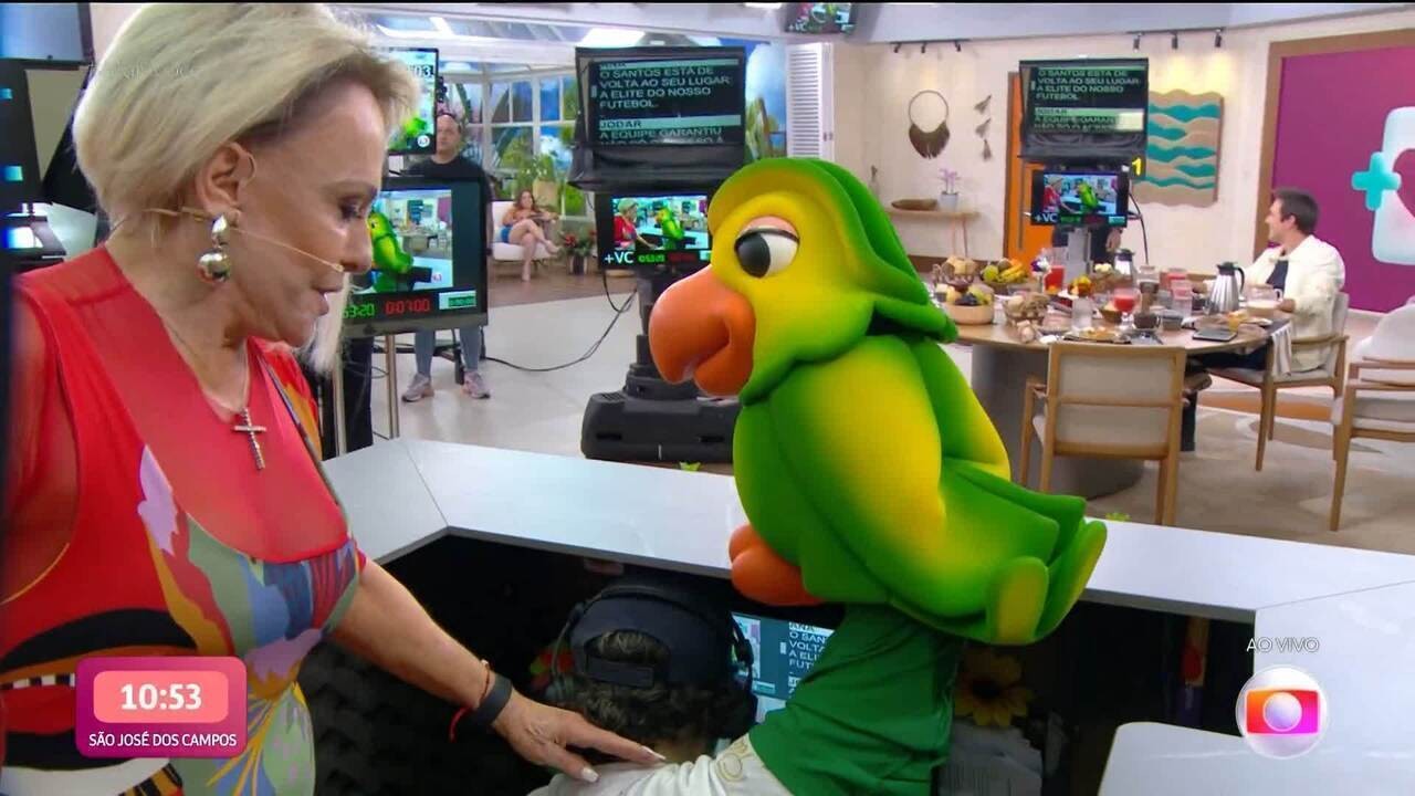 Ana Maria Braga revela intérprete de Louro Mané vestindo camisa dos Santos no Mais Você