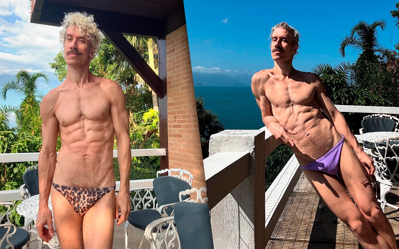 Theodoro Cochrane, filho de Marília Gabriela, esbanja ousadia em fotos: 'Adorando as microsungas'