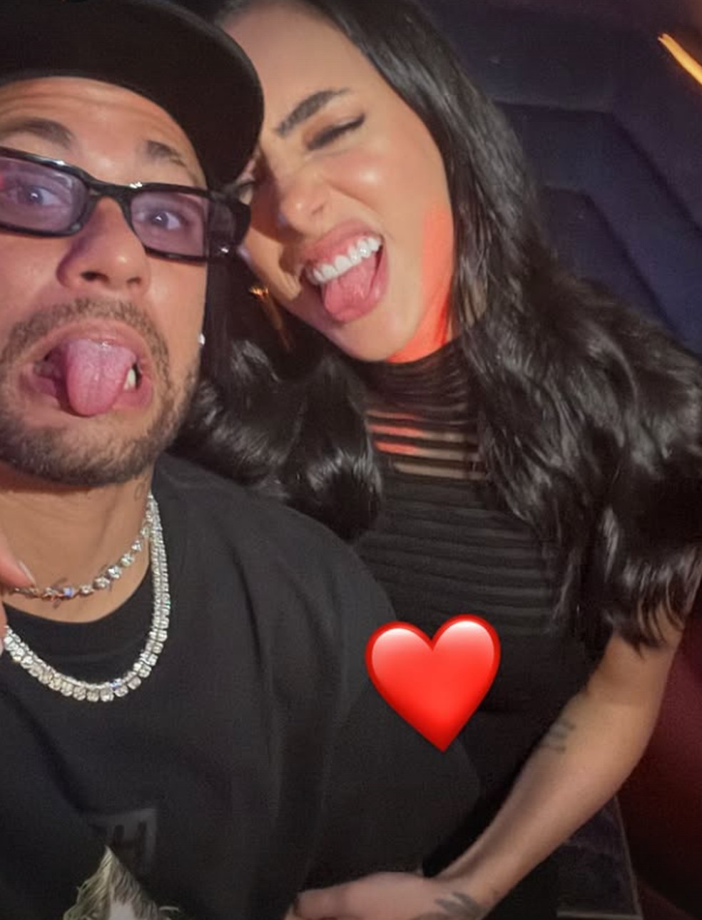Neymar e Bruna Biancardi em balada na Arábia Saudita — Foto: Reprodução/Instagram