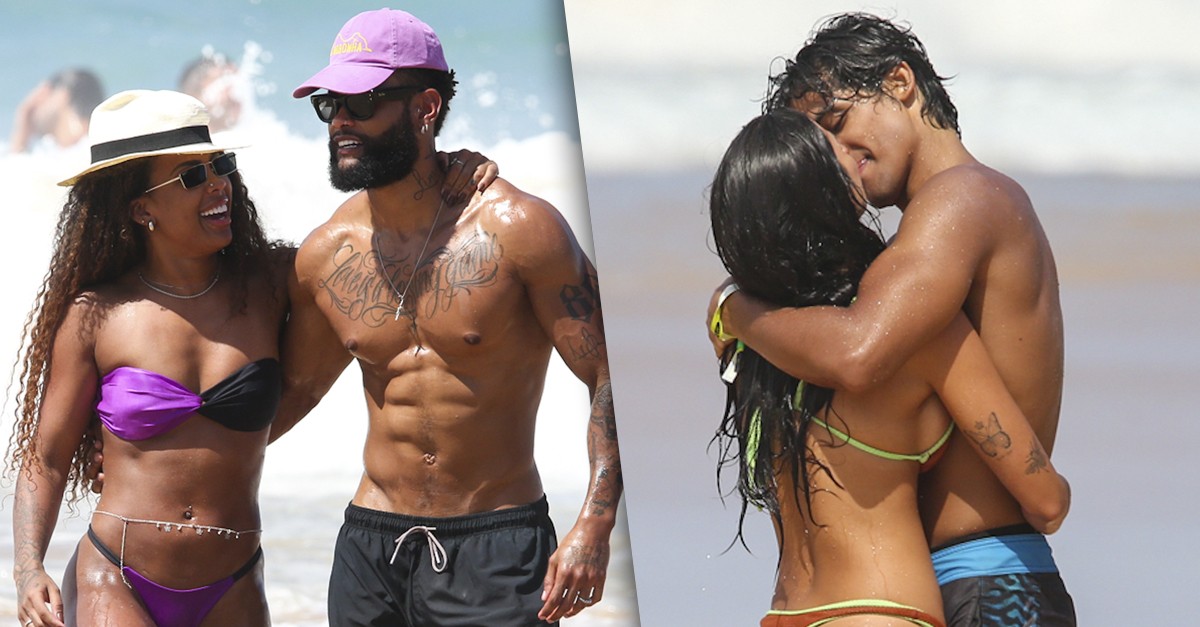 Ex-BBBs são vistas em clima de romance em praia de Fernando de Noronha