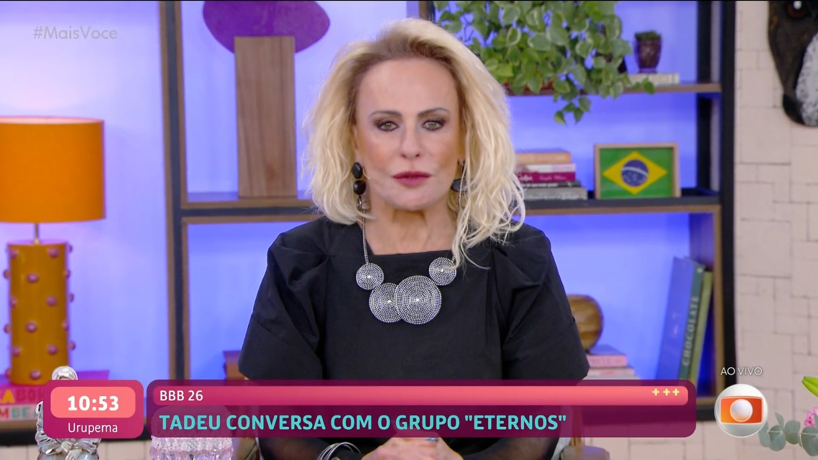 Ana Maria Braga se emociona ao rever Tadeu Schmidt dividir luto com Ana Paula Renault