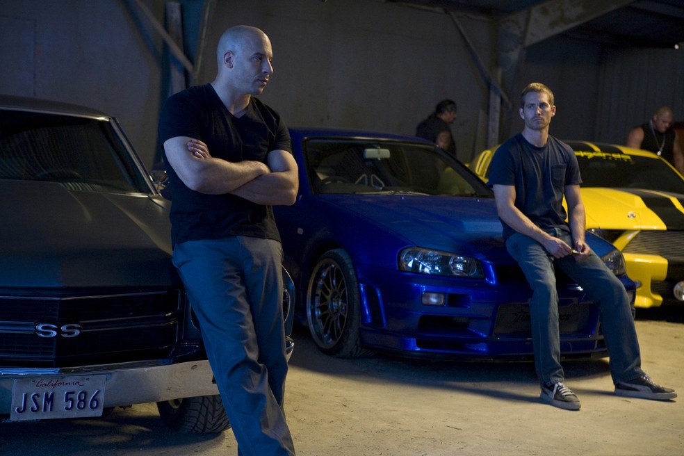 Vin Diesel e Paul Walker em'Velozes & Furiosos 4' — Foto: Reprodução/IMDb