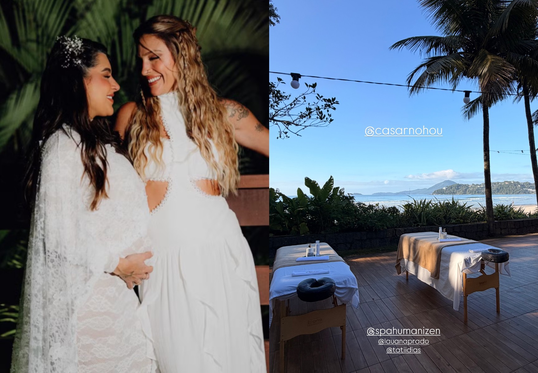 Horas antes da cerimônia, Lauana Prado mostra detalhes da decoração do casamento com Tati Dias