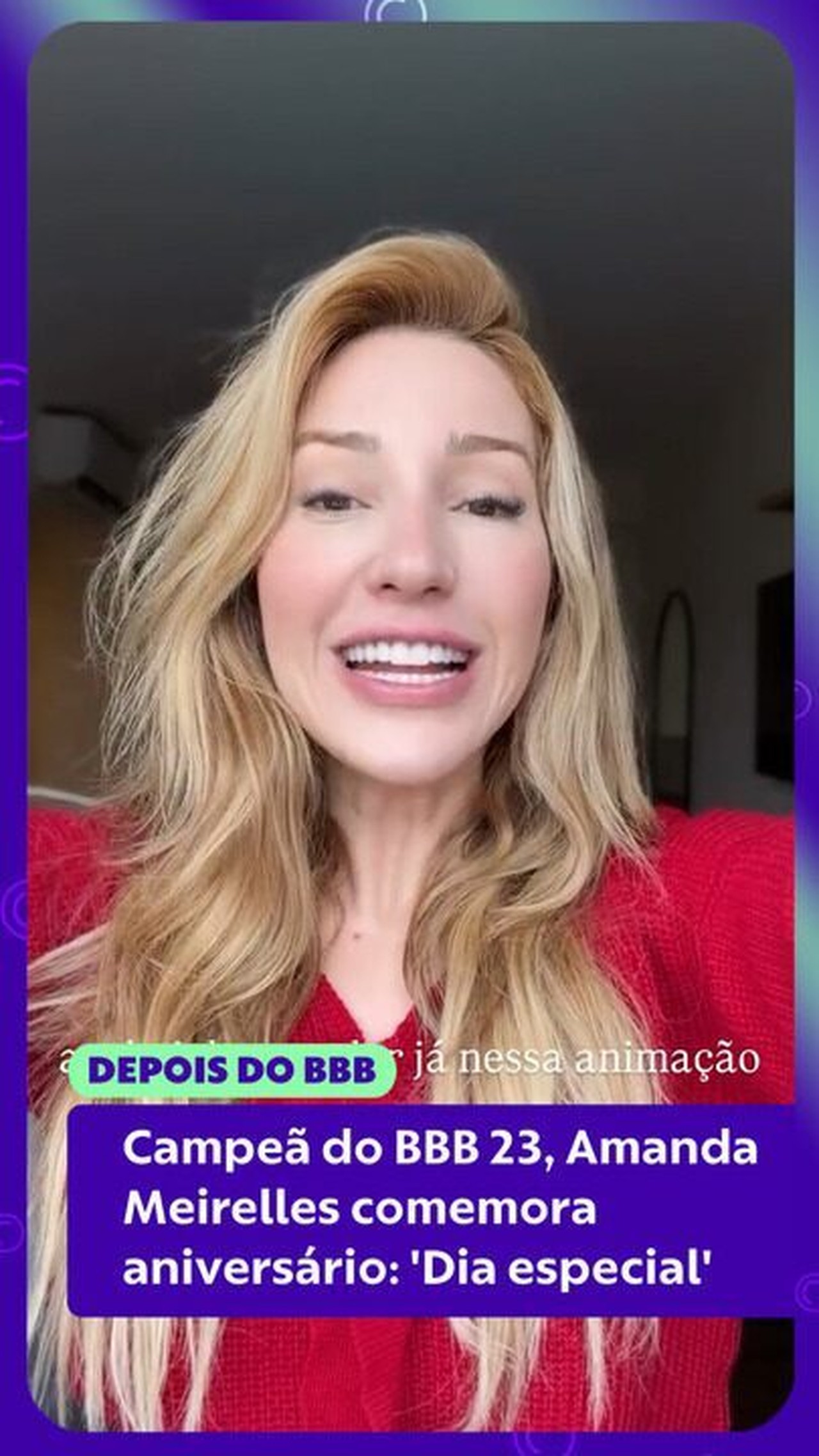 Campeã do BBB 23, Amanda Meirelles comemora aniversário: 'Bom dia, nesse dia tão especial'