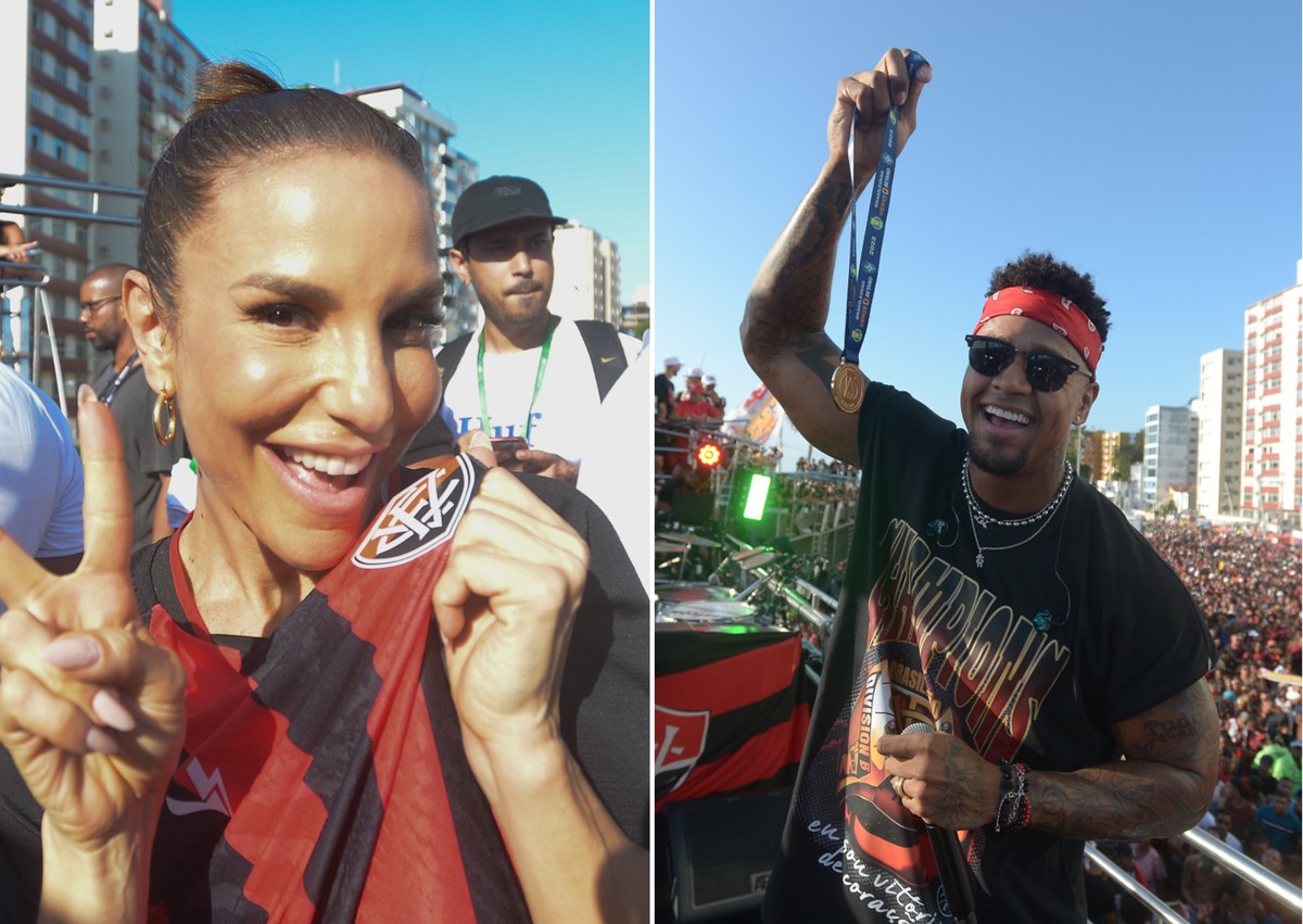 Ivete Sangalo, Léo Santana, Popó Famosos comemoram acesso do Vitória nas  redes sociais, vitória