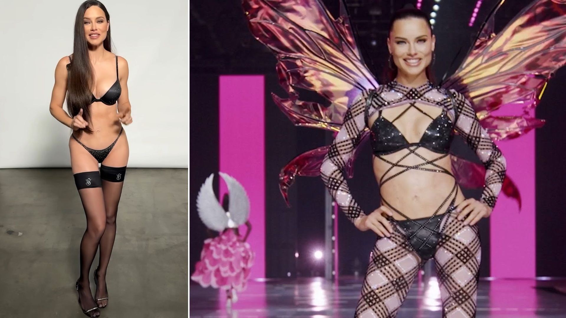 Adriana Lima posa de lingerie e revela segredo do catwalk como angel da Victoria's Secret