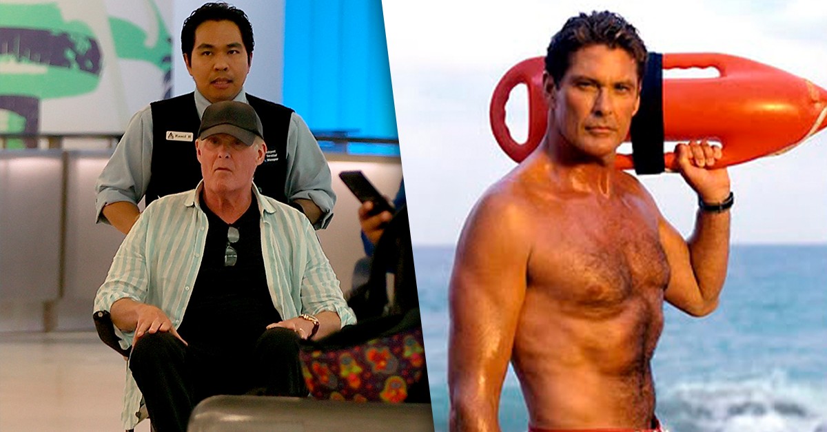 David Hasselhoff, astro de 'S.O.S. Malibu', aparece de cadeira de rodas em aeroporto e preocupa fãs; entenda