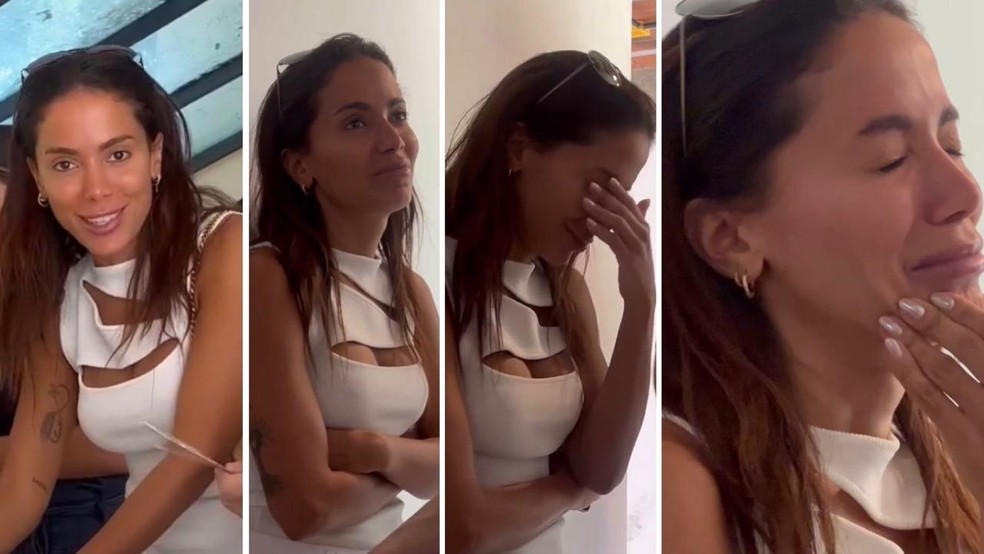 Anitta demonstra nervosismo ao ter que escolher decoração de nova mansão — Foto: Reprodução/Instagram