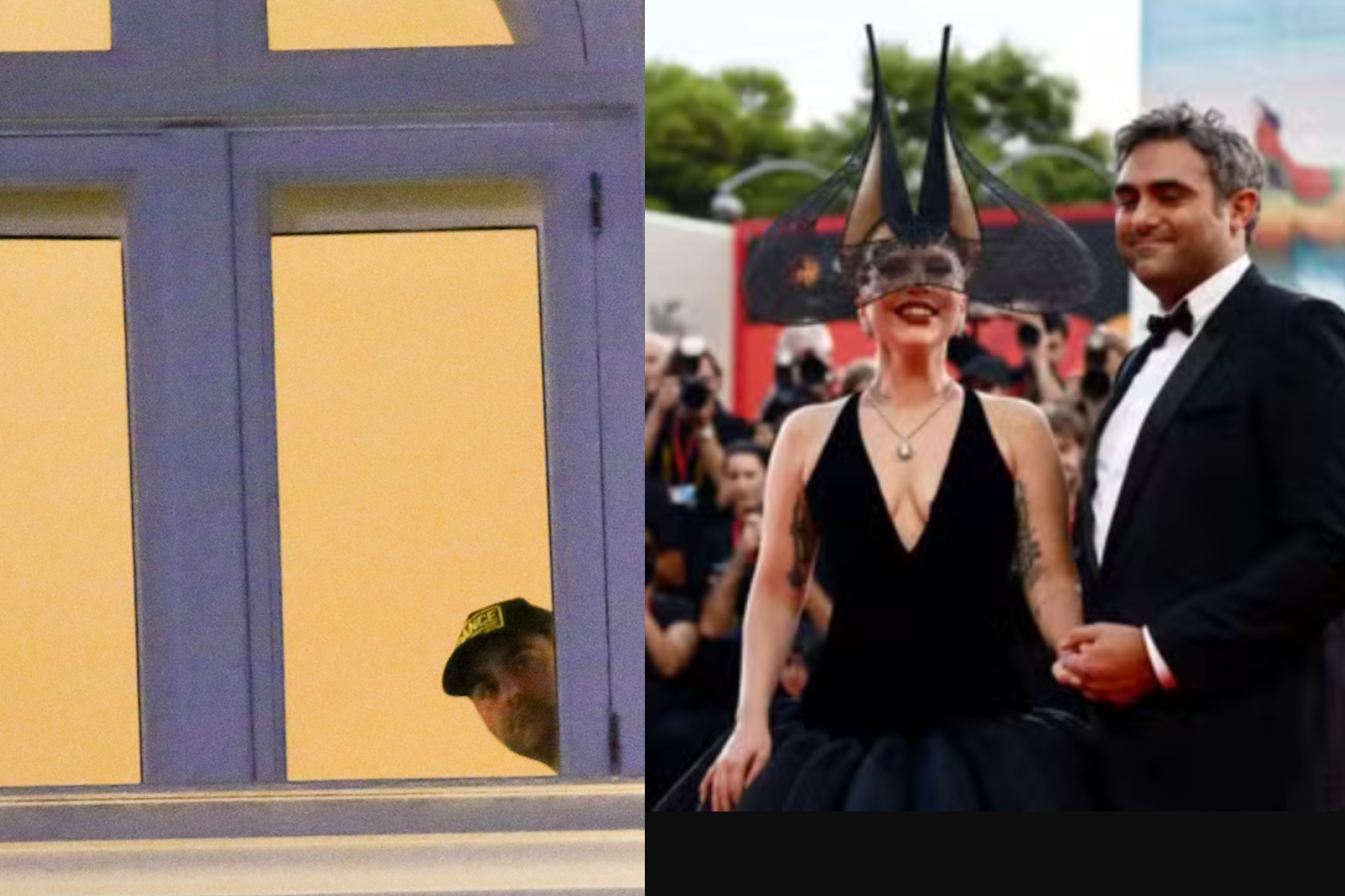 Noivo de Gaga, Michael Polansky aparece na janela de hotel