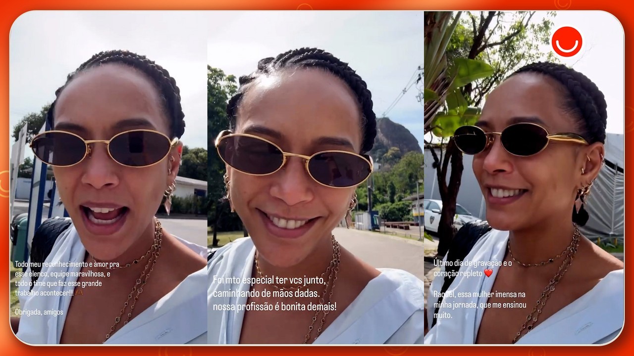 Taís Araujo se emociona em último dia de gravação e agradece: 'Reconhecimento e amor'