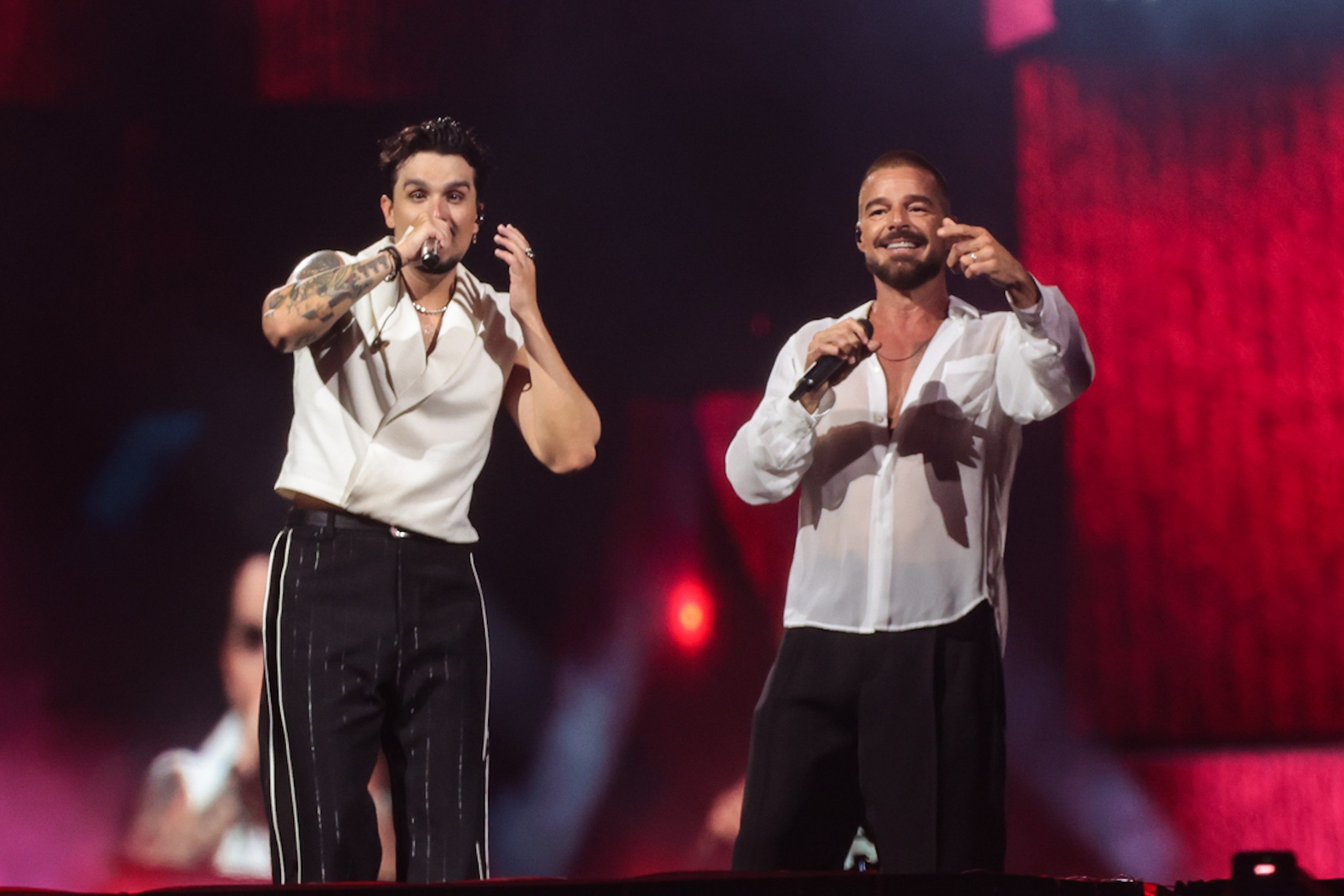 Ricky Martin grava clipe de música inédita com Luan Santana em show no Rio de Janeiro