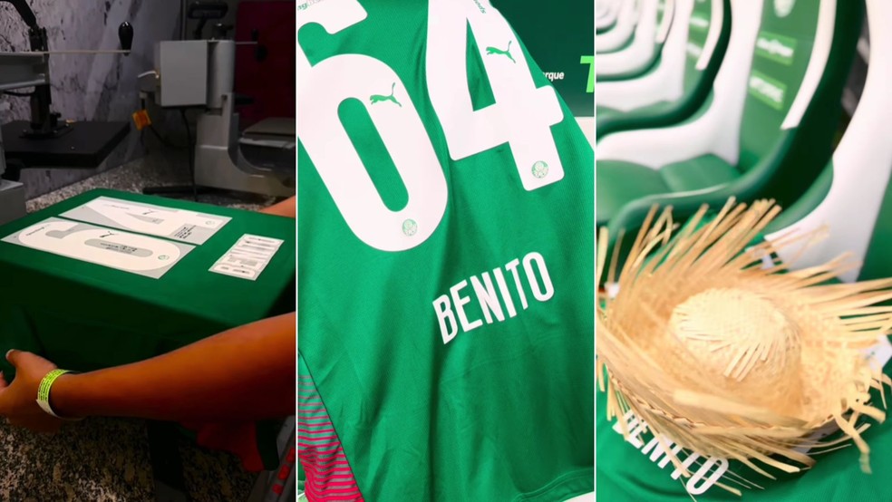 A poucos dias do show, Palmeiras confecciona camisa especial para Bad Bunny — Foto: Reprodução/Instagram