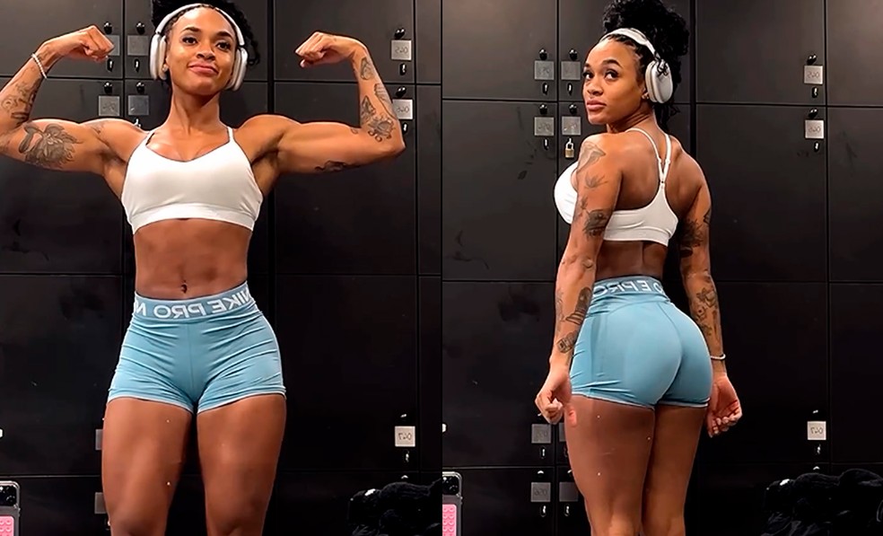 Patrícia Ramos exibe supercoxas após treino — Foto: Reprodução/Instagram