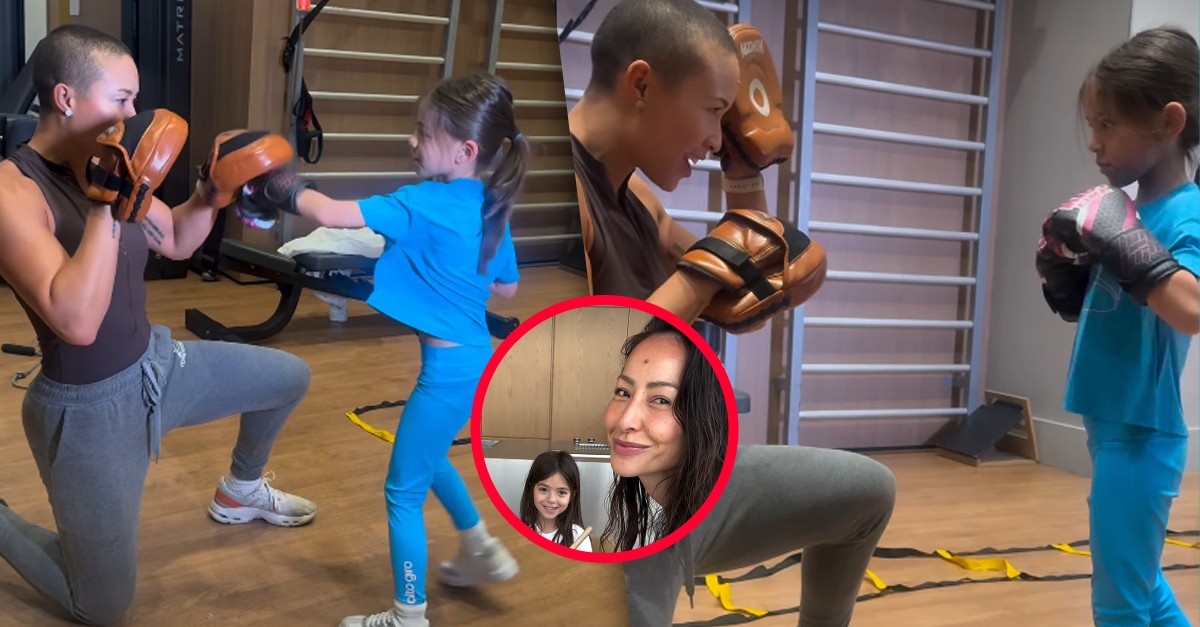Sabrina Sato explode fofurômetro com Zoe treinando boxe