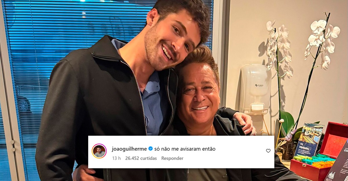 João Guilherme brinca ao negar receber mesada de R$ 10 mil do pai, Leonardo: 'Só não me avisaram'