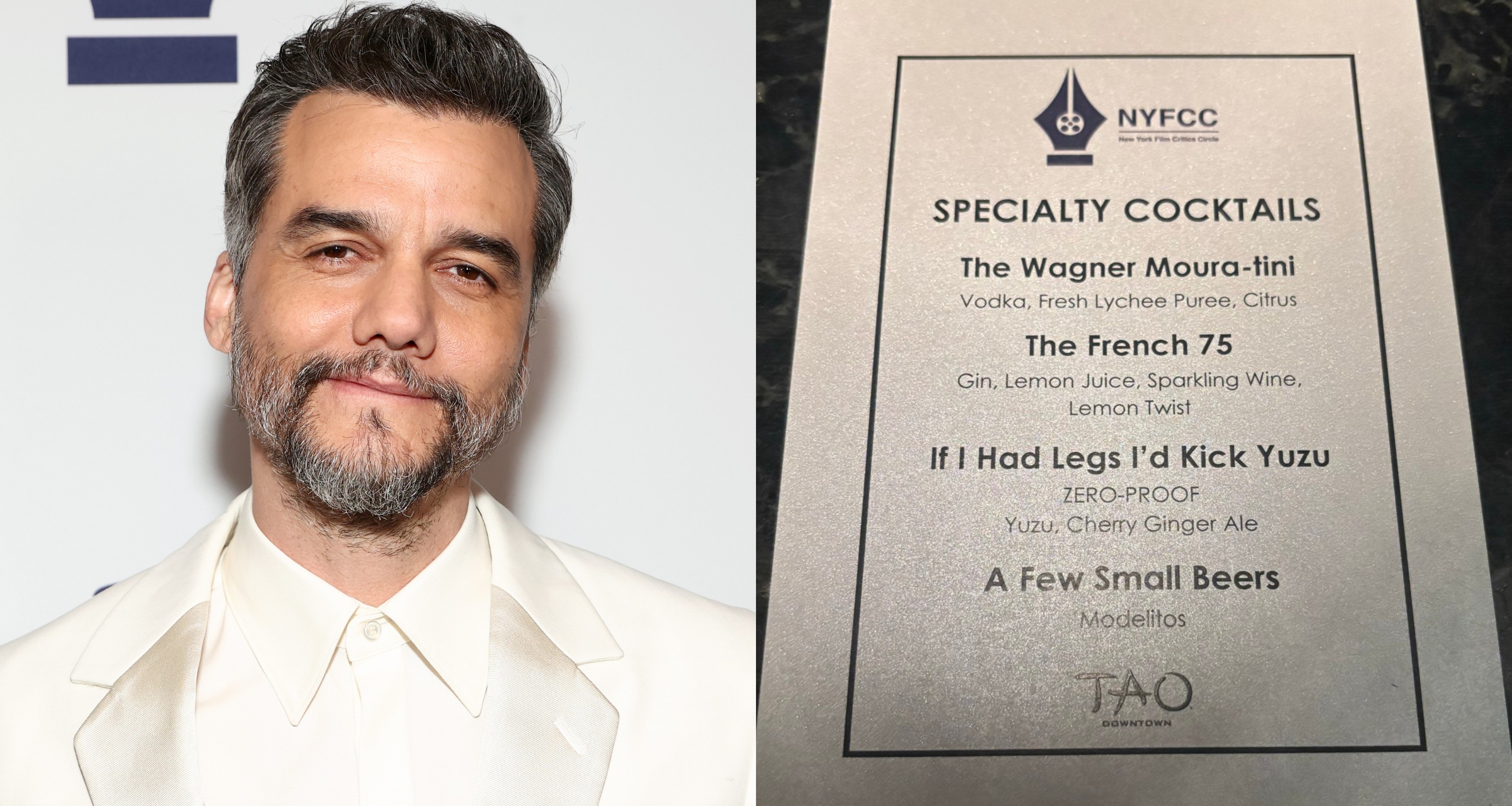 Wagner Moura vira nome de drink em premiação do cinema norte-americano