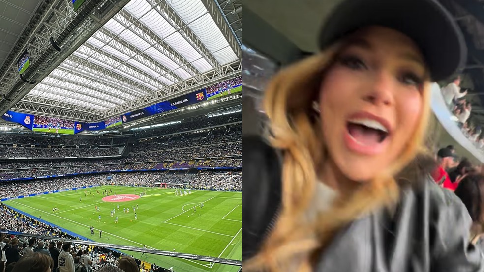 Virginia Fonseca assiste ao jogo de Vini Jr. em Madri e alimenta rumores de affair — Foto: Reprodução do Instagram