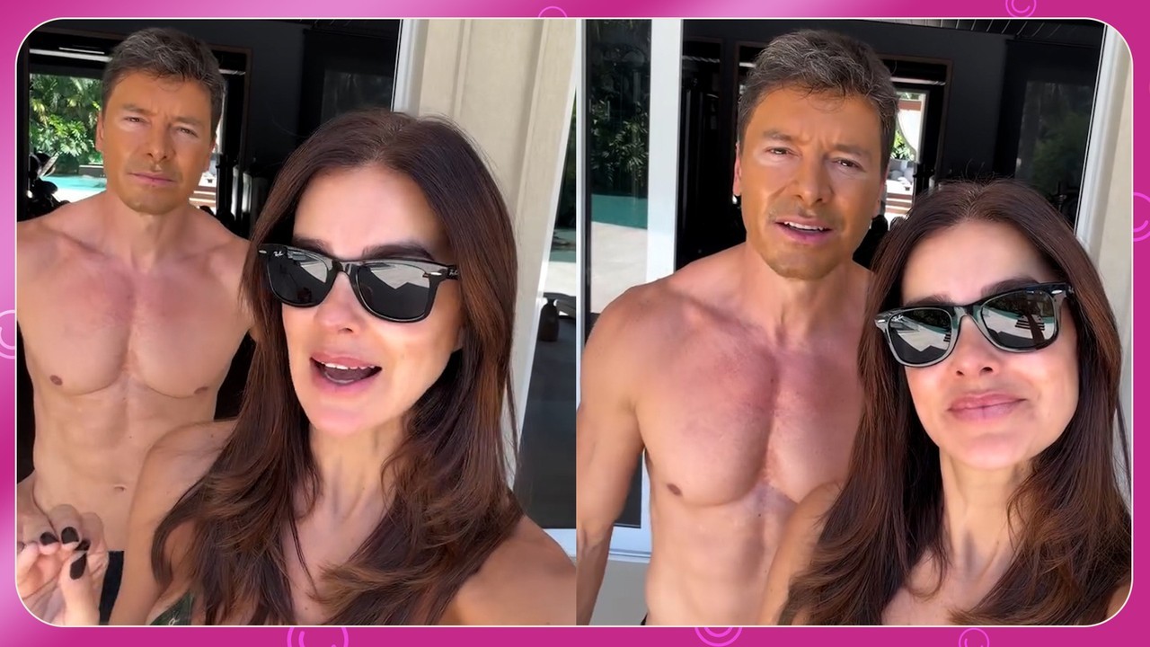 Vera Viel exibe Rodrigo Faro 'maquiado' e explica confusão do marido: 'Olha o que dá pegar minhas coisas sem pedir'