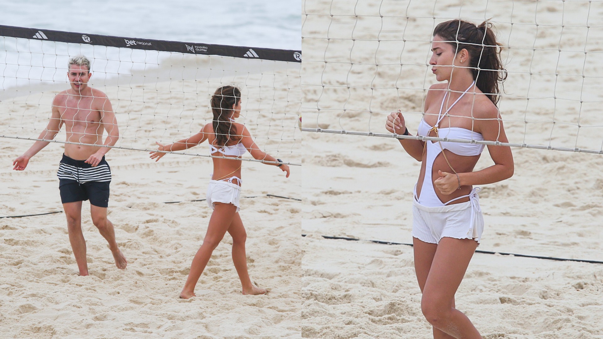 Jade Picon completa 24 anos com partida de futevôlei na Barra da Tijuca ao lado do irmão