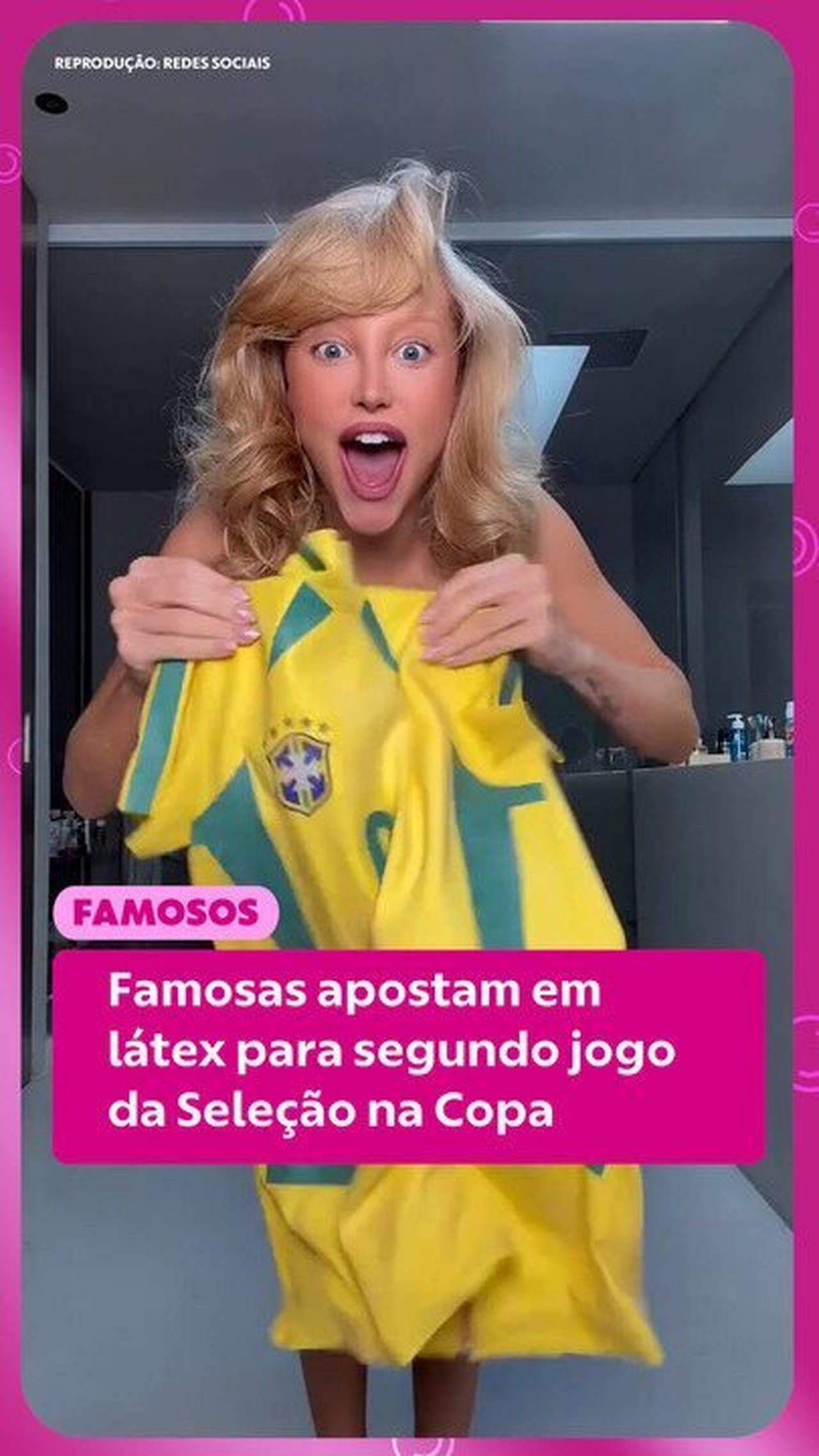 A vácuo! Famosas apostam em looks de látex para segundo jogo da seleção brasileira na Copa do Mundo