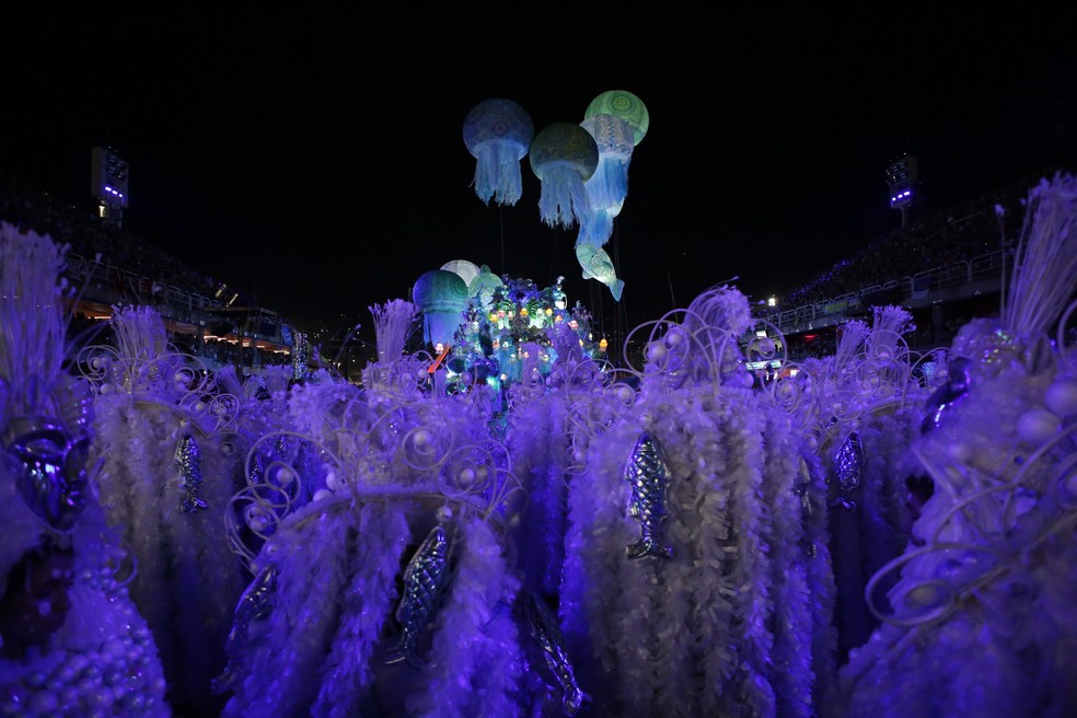 Grande Rio em desfile de 2025 na Marquês de Sapucaí — Foto: Tata Barreto/Riotur