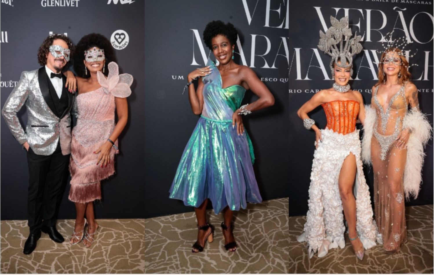 Baile de Mascaras reúne famosos na saideira do Carnaval, no Rio