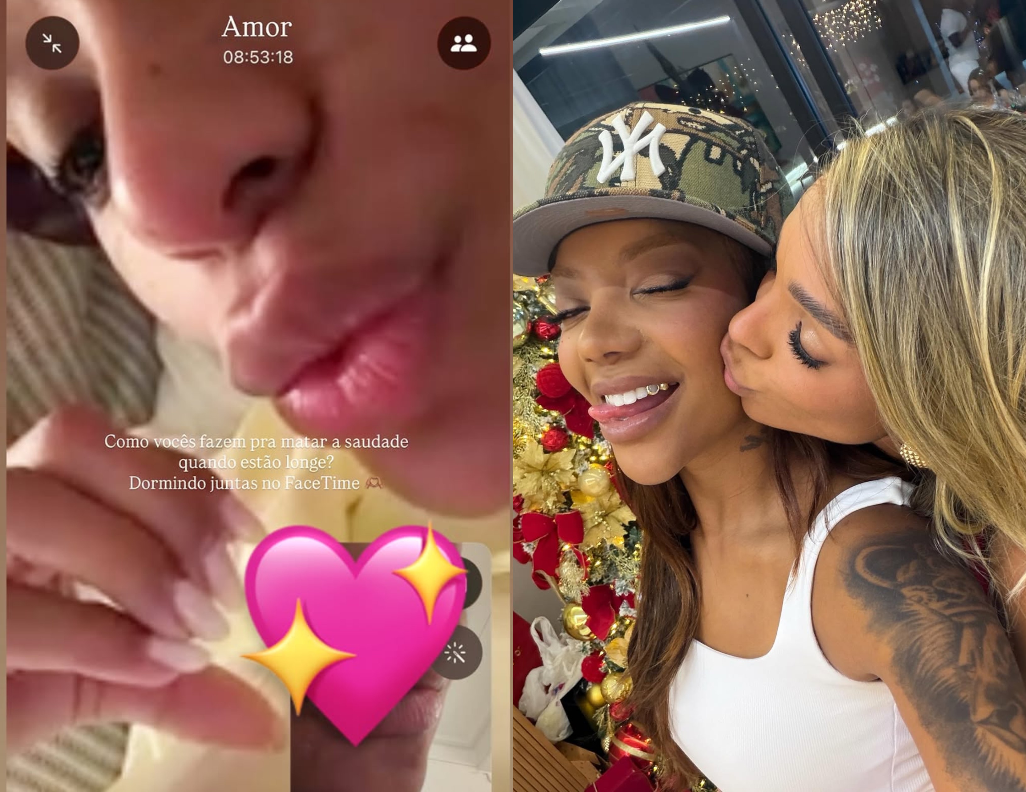 Brunna Gonçalves e Ludmilla em momentos de conexão virtual