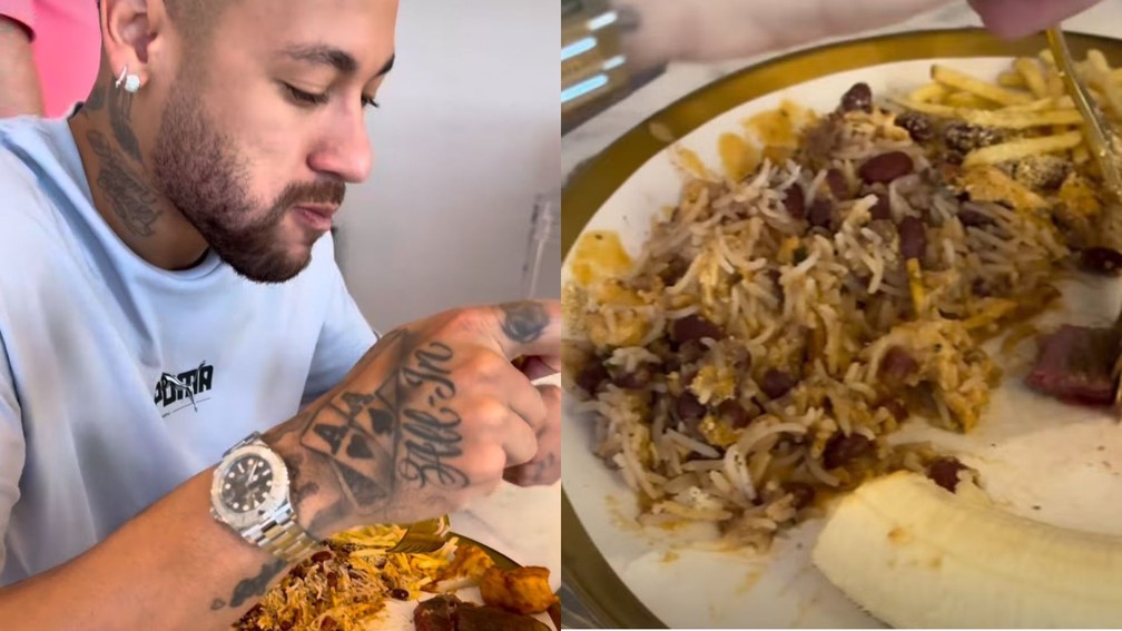 Bruna Biancardi se surpreende com mistura insuitada de Neymar para o almoço? — Foto: Reprodução / Instagram