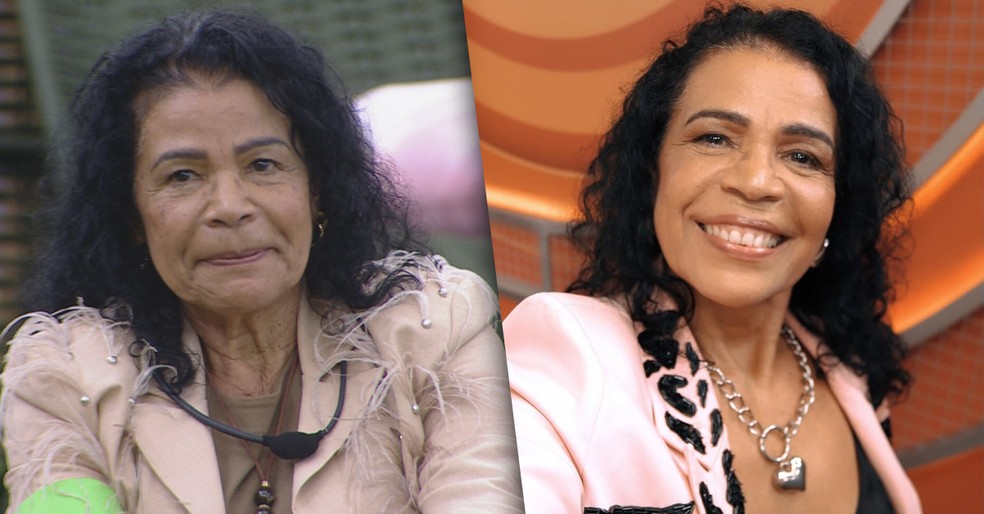 Antes e depois de Vilma, do BBB 25 — Foto: Globo / gshow