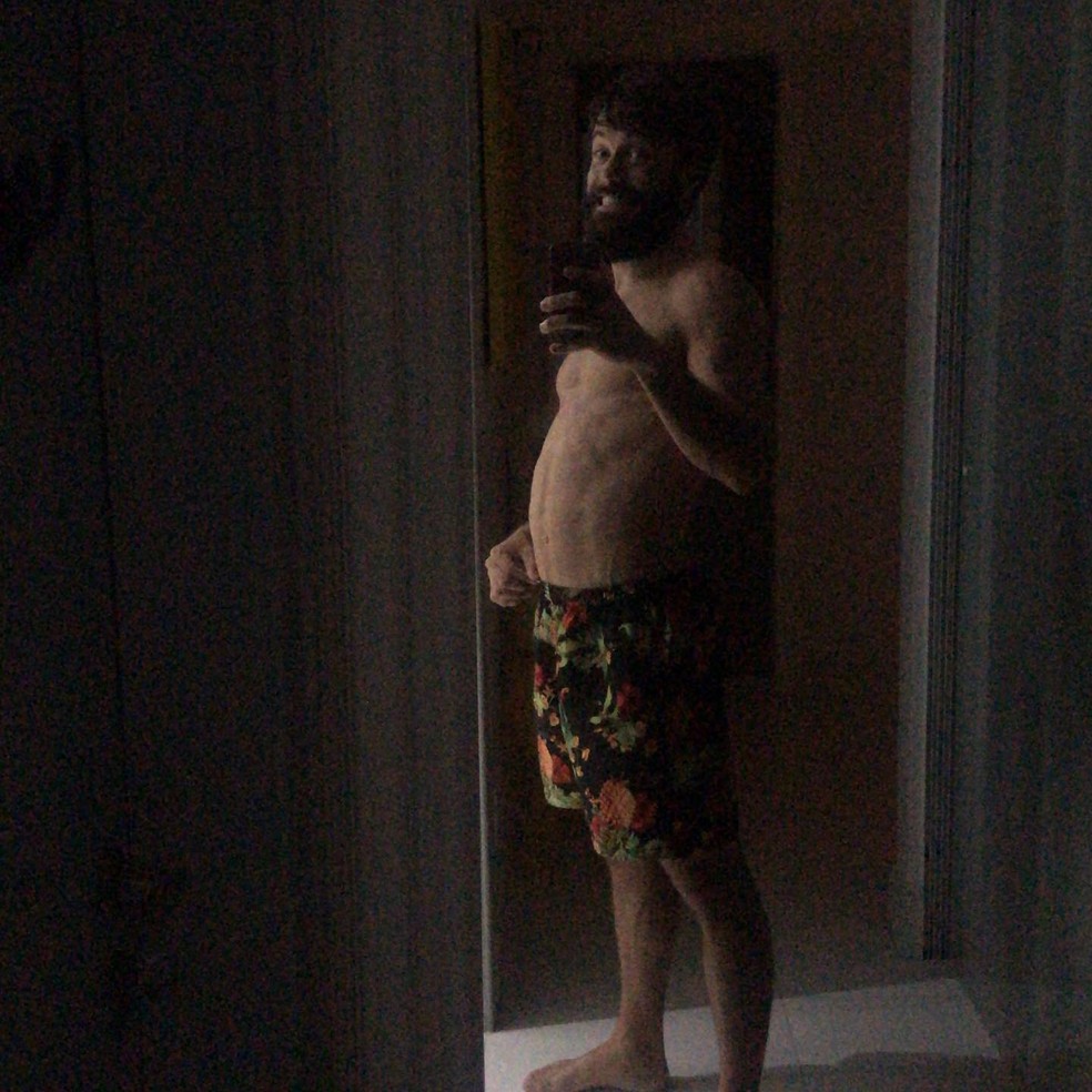 Kaky Brito brincou sobre estar grávido antes de anunciar gravidez — Foto: Instagram