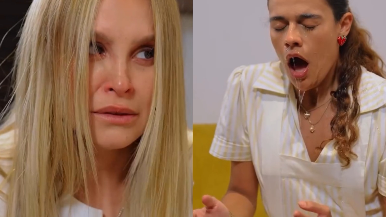 Água na cara e ameaça: veja bastidor de cena tensa entre personagens de Carla Diaz e Arianne Botelho em novelinha