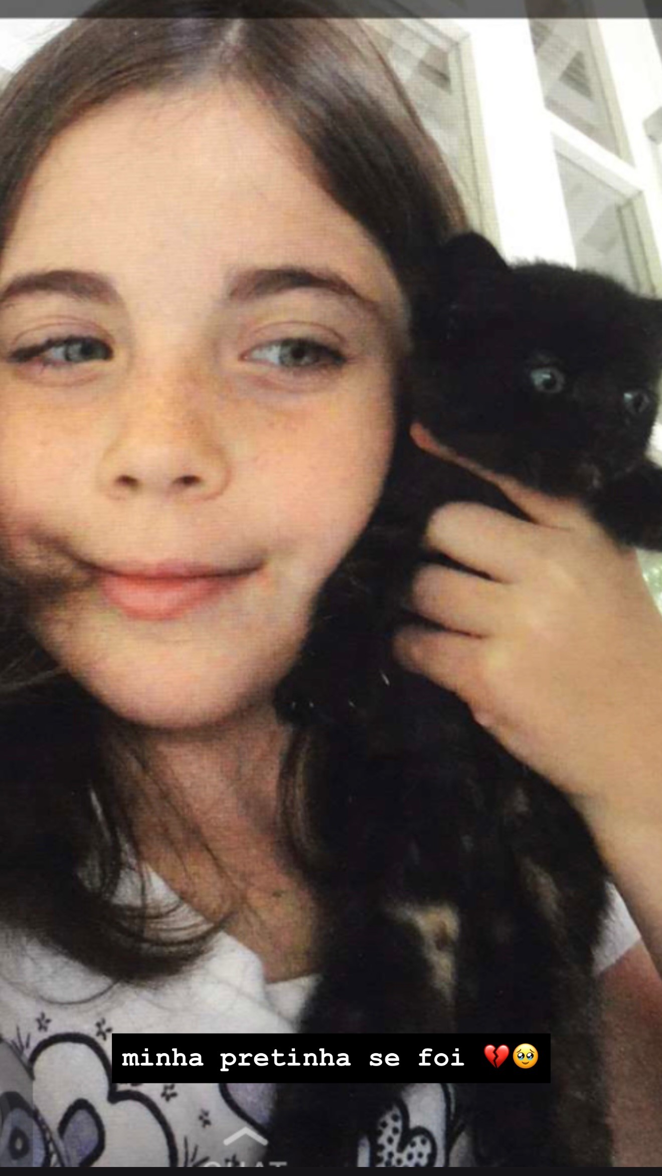 Jade Picon lamenta a morte de sua gata: 'Bons momentos de companhia'