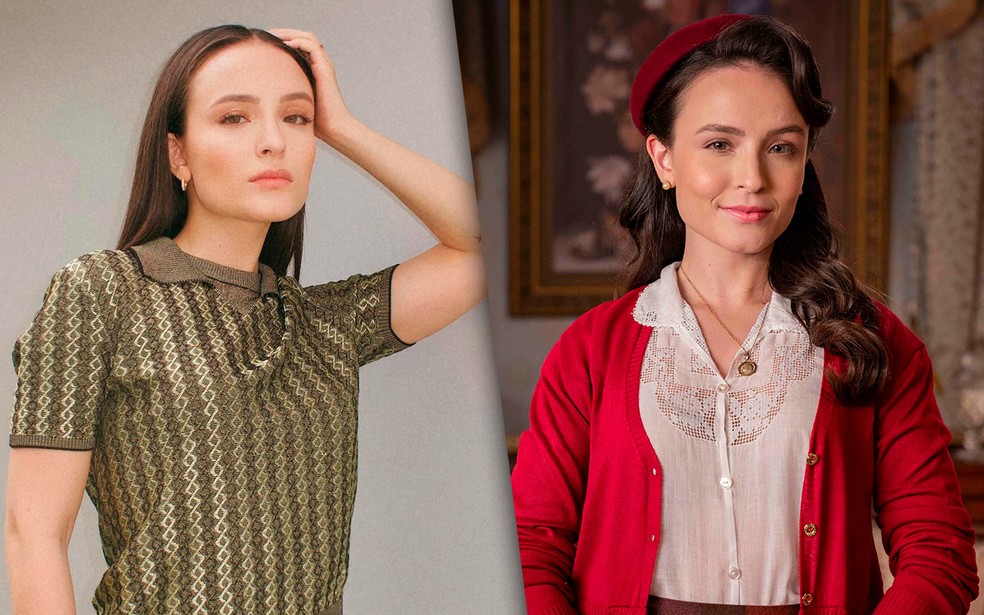 Larissa Manoela fala sobre as crises de ansiedade de Estela em Êta Mundo Melhor! — Foto: Reprodução/Instagram e Globo/Fábio Rocha