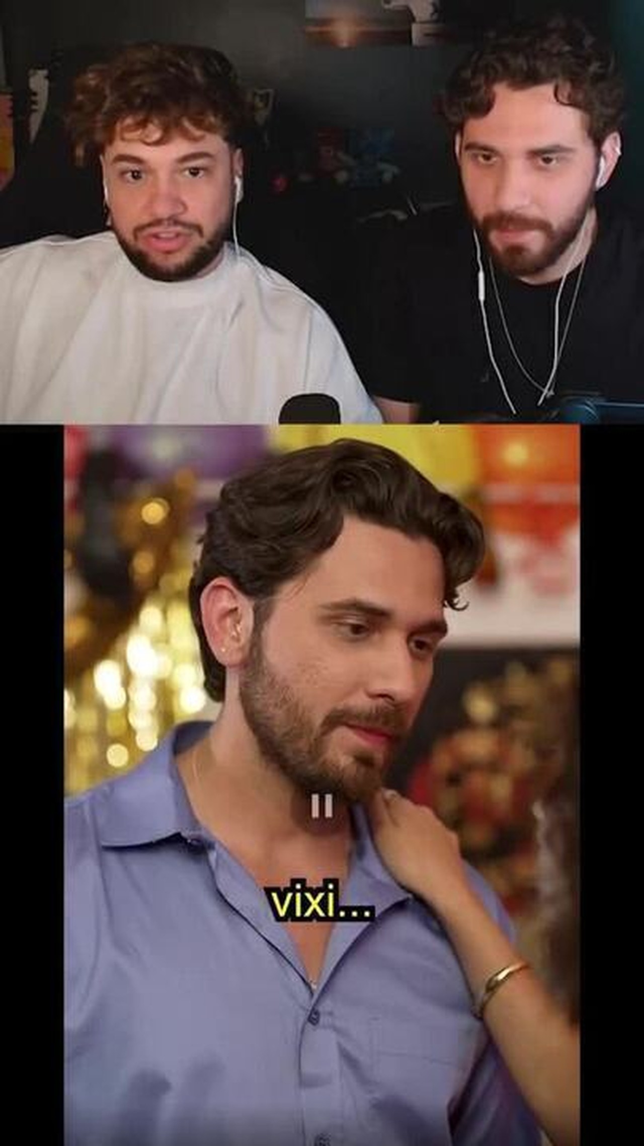 Gustavo Mioto reage à cena de beijo em novelinha ao lado do melhor amigo; assista