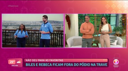 Biles e Rebeca ficam fora do pódio na trave